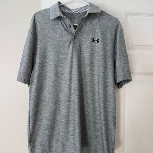 Under Armour Men's Heather Gray Polo